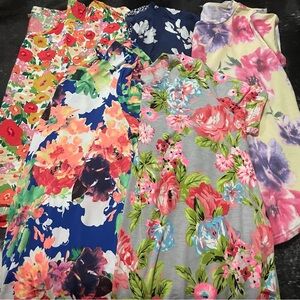 Lot of 5 Beautiful Floral Shirts! Women’s size large! Liz Claiborne Sew in Love